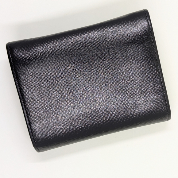 Prada Black Safiano Leather Coin Case w/Logo Plate - Picture 2 of 11